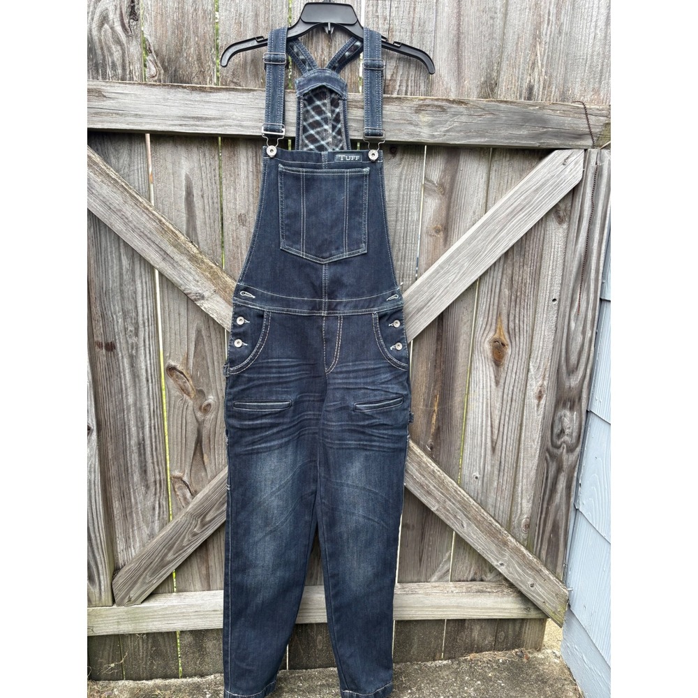 Cowgirl Tuff Co Fleece Lined Denim Overalls Dark Wash Western JTWBOG Small